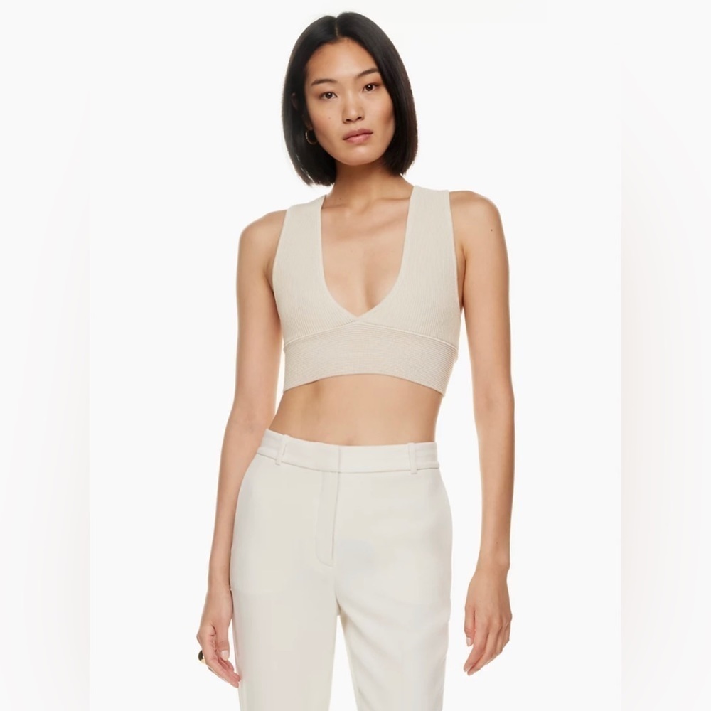 Aritzia Babaton Sculpt Knit Deep V Tank